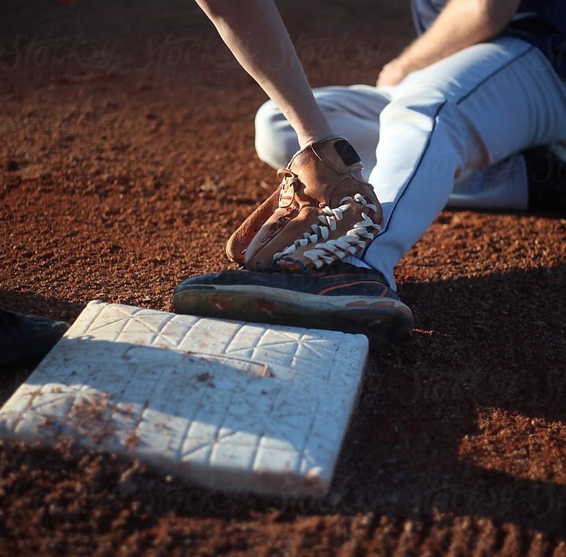 Player sliding into base